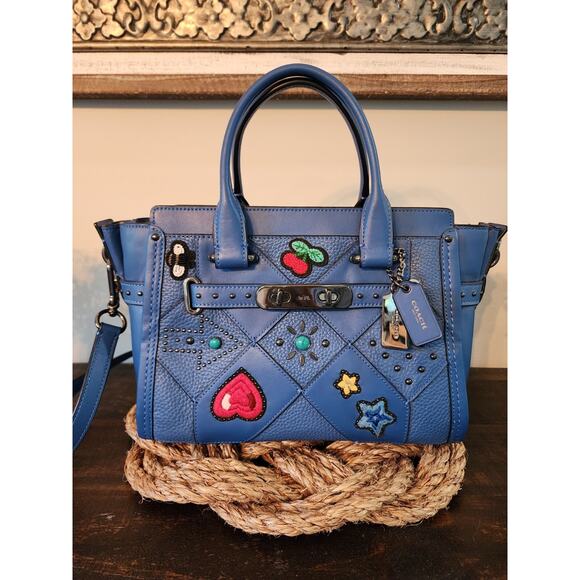 Coach swagger 27 Embellished Canyon Quilt Leathet 55503 - Picture 1 of 16